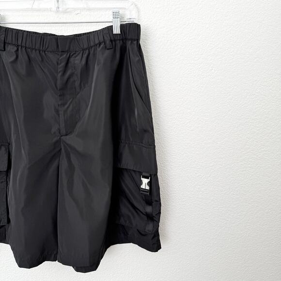 [Anthropologie] Black Elastic Waist Relaxed Fit Slouchy Cargo Shorts NWT Size XL - Picture 9 of 11